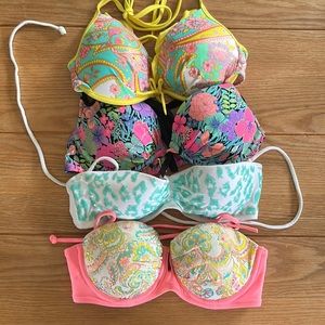 4 Victoria’s Secret Swim Tops- all 32 C (lot)